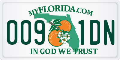 FL license plate 0091DN