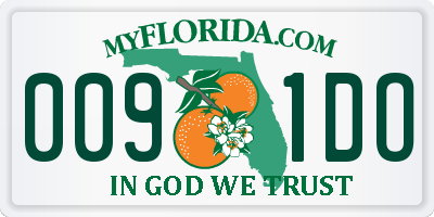FL license plate 0091DO