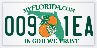 FL license plate 0091EA