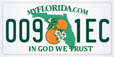 FL license plate 0091EC