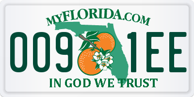 FL license plate 0091EE
