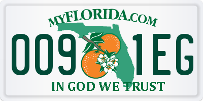 FL license plate 0091EG