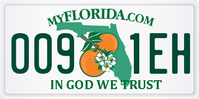 FL license plate 0091EH
