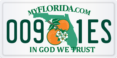 FL license plate 0091ES