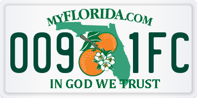 FL license plate 0091FC