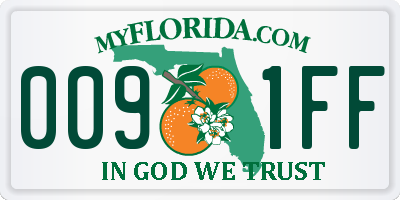 FL license plate 0091FF