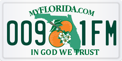 FL license plate 0091FM