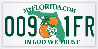 FL license plate 0091FR