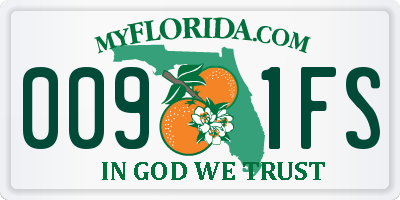 FL license plate 0091FS