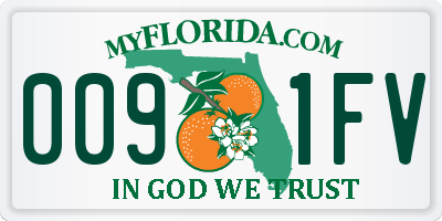 FL license plate 0091FV