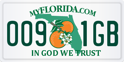 FL license plate 0091GB