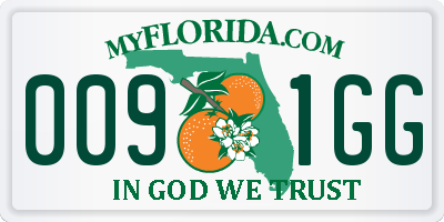 FL license plate 0091GG