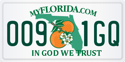 FL license plate 0091GQ
