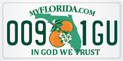FL license plate 0091GU