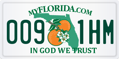 FL license plate 0091HM