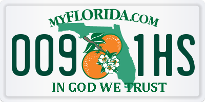 FL license plate 0091HS
