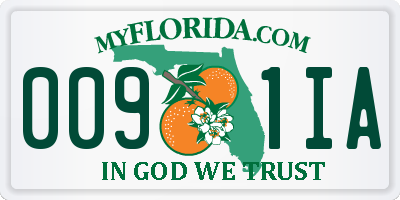 FL license plate 0091IA
