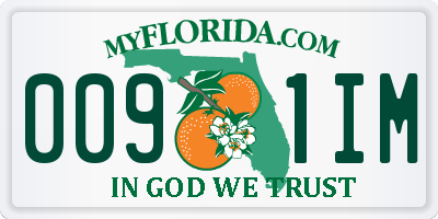 FL license plate 0091IM