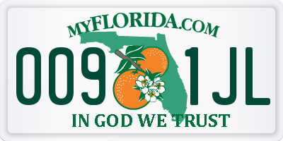 FL license plate 0091JL