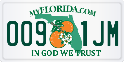 FL license plate 0091JM