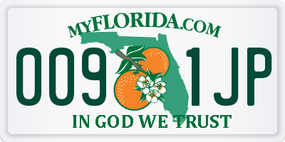 FL license plate 0091JP