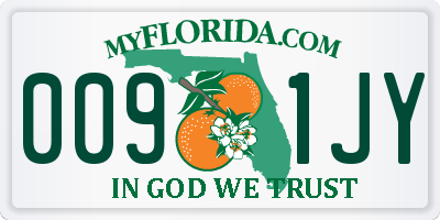 FL license plate 0091JY