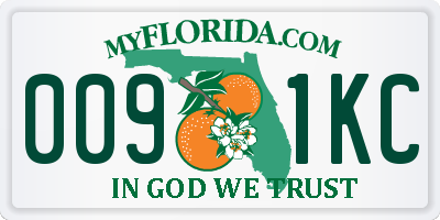 FL license plate 0091KC