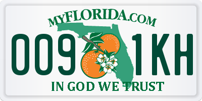 FL license plate 0091KH