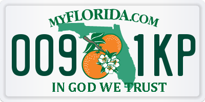 FL license plate 0091KP