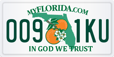 FL license plate 0091KU