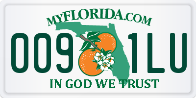 FL license plate 0091LU