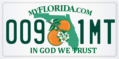 FL license plate 0091MT
