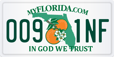 FL license plate 0091NF