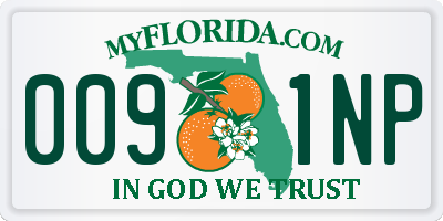 FL license plate 0091NP