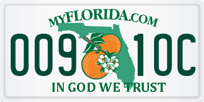 FL license plate 0091OC