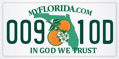 FL license plate 0091OD