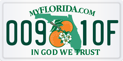 FL license plate 0091OF