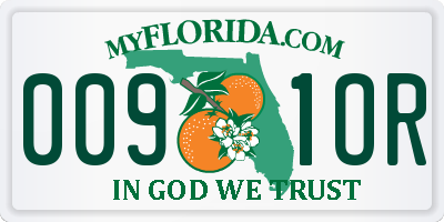 FL license plate 0091OR