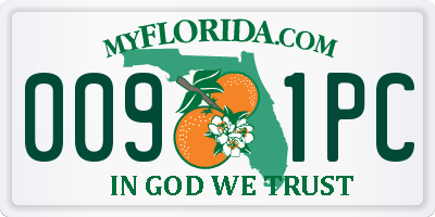 FL license plate 0091PC