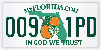 FL license plate 0091PD