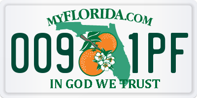 FL license plate 0091PF