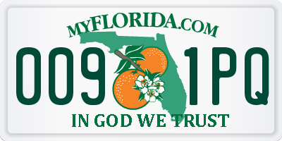 FL license plate 0091PQ