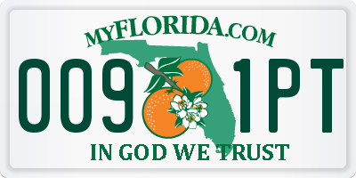 FL license plate 0091PT