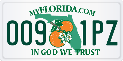 FL license plate 0091PZ