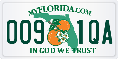 FL license plate 0091QA