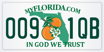 FL license plate 0091QB
