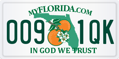 FL license plate 0091QK