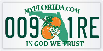 FL license plate 0091RE