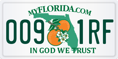 FL license plate 0091RF