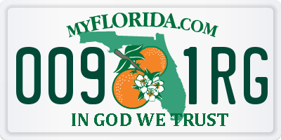FL license plate 0091RG